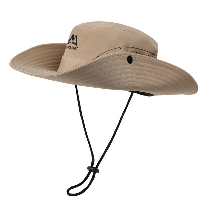 Wide Brim Sun Hat Waterproof UV Protection Boonie Bucket Cap Mesh Breathable for Fishing Hiking Camping Outdoor Khaki โ image 3