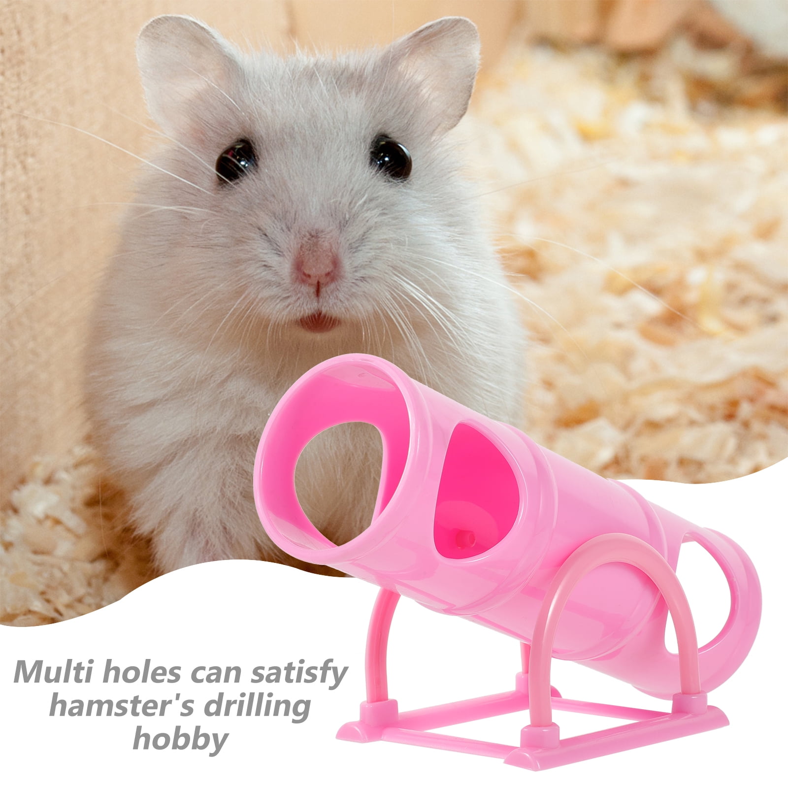 Pink Guinea Pig Toys Hamster Seesaw Pets Tunnel Small Animals โ image 6