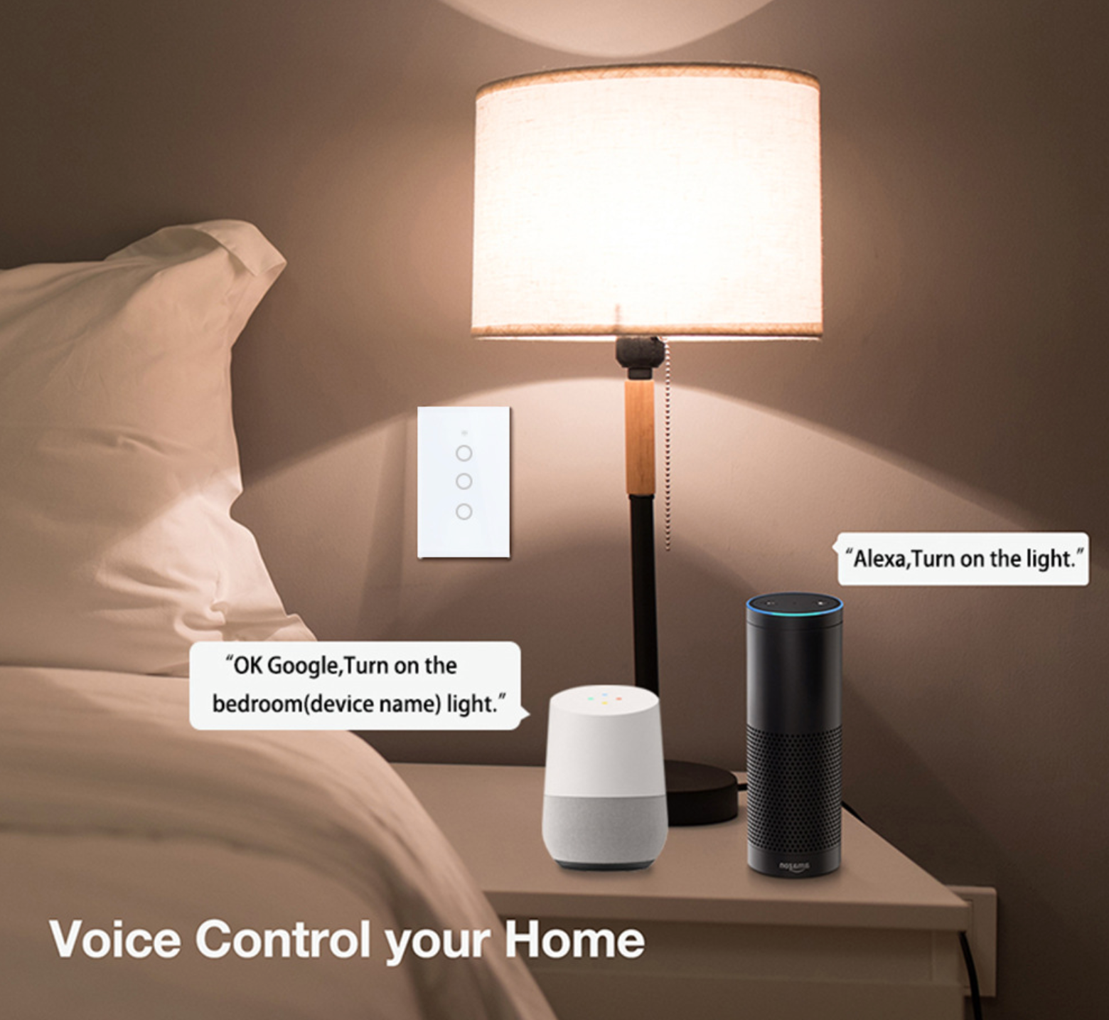 Smart WIFI Switch for Lights LED Touch Panel 2 Gang — image 4