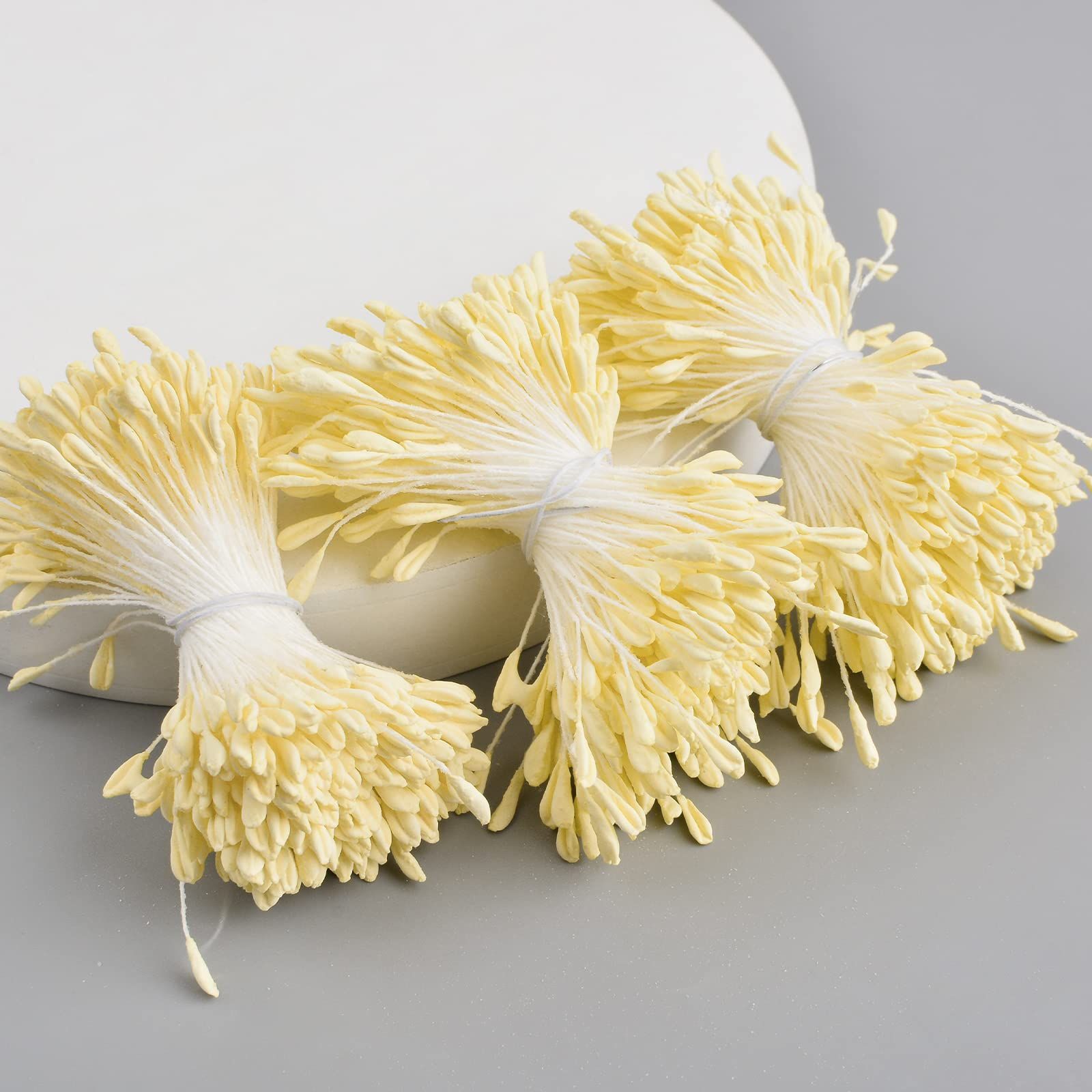 1300 Pieces Yellow Stamens for Crafts, Stamens for Artificial Flowers DIY Wedding Party Home Scrapbook Decoration — image 4