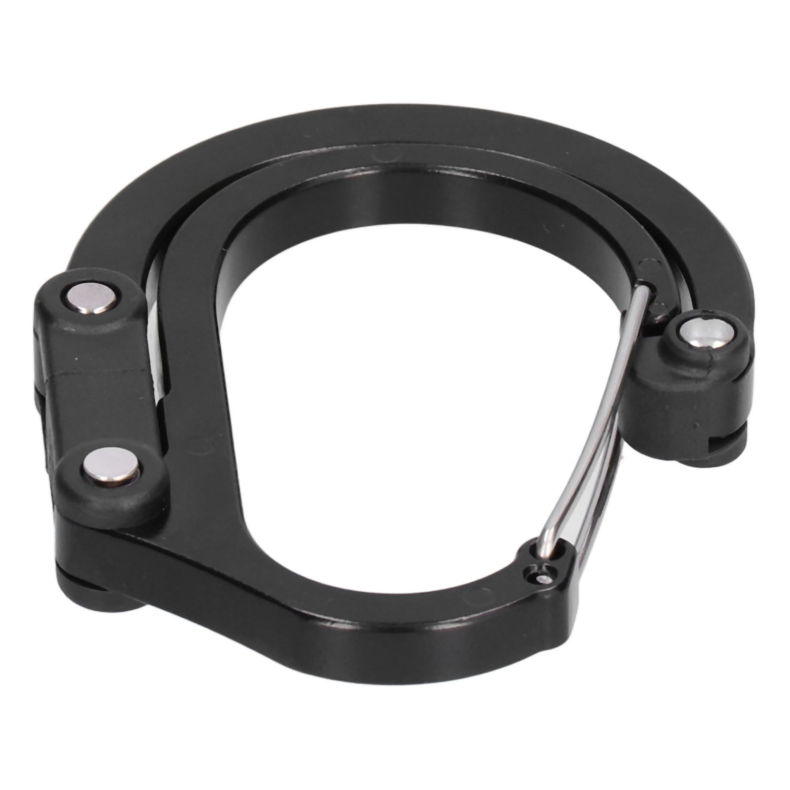 Climbing Carabiner D Type Carabiner Hook Aluminium Alloy Hanging Carabiner Clip for OutdoorBlack — image 4