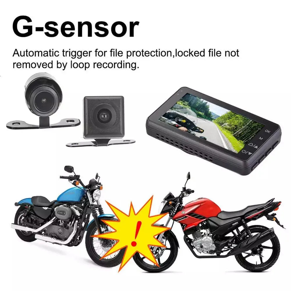 3inch LCD HD Dual Camera Motorcycle DVR Video Driving Recorder With 32G Card โ image 6