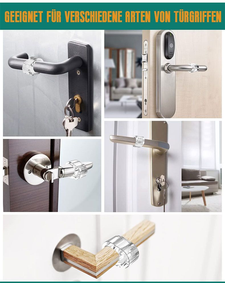 10 pcs Door Stopper Transparent Silica Gel Door Handle Buffer Wall Protection Bumper Walls Furniture Protective — image 4