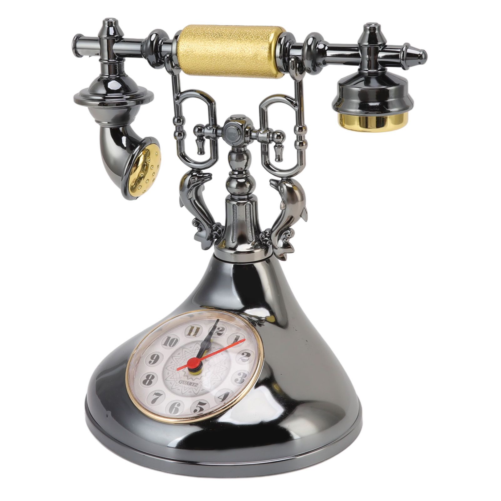 Vintage Telephone Alarm Clock Unique Elegant Accurate Time Bedside Clock Decoration for Home Cafe Office YF020 1 — image 5
