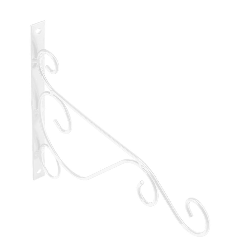 Iron Plant Hanger Wall Hanging Bracket Flower Hook for Home Garden Decoration 30 × 21cm(White) — image 4