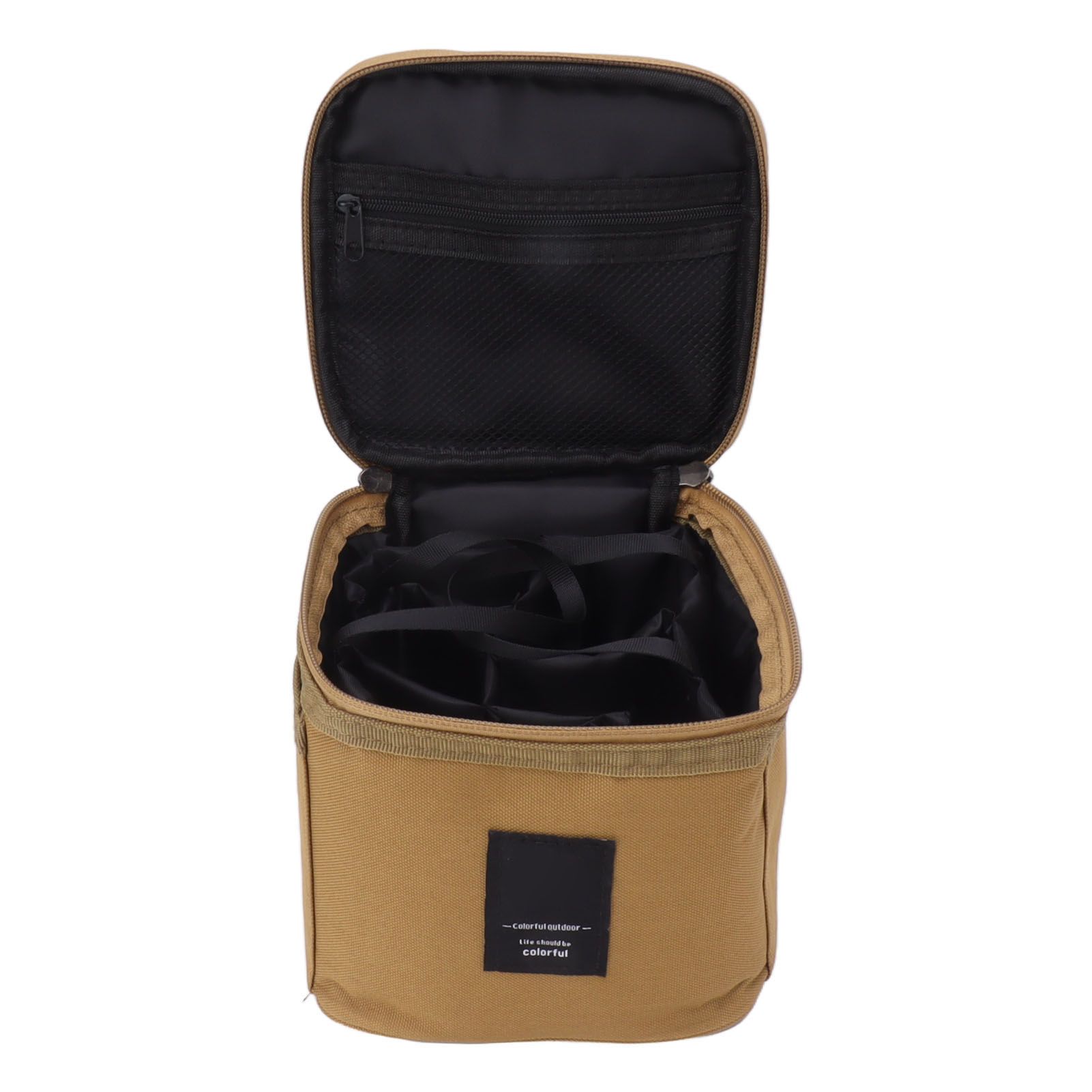 Spice Bottle Carry Bag Removable Inner Divider Oxford Cloth Portable Seasoning Jar Bag for BBQ Picnic Camping Khaki โ image 5