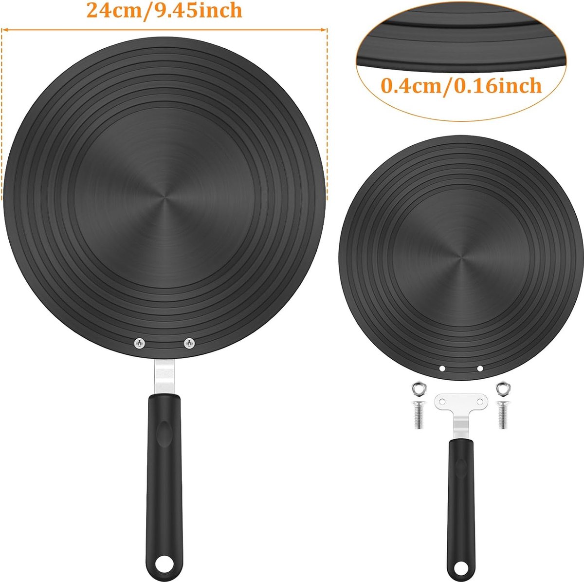 Adapter - Induction Adapter Plate 24 Cm - Cooktop Protector/Adapter - Heat Spreader Plate - Heat Conduction Plate for Gas Stove - Aluminum Gas Stove Spreader — image 5