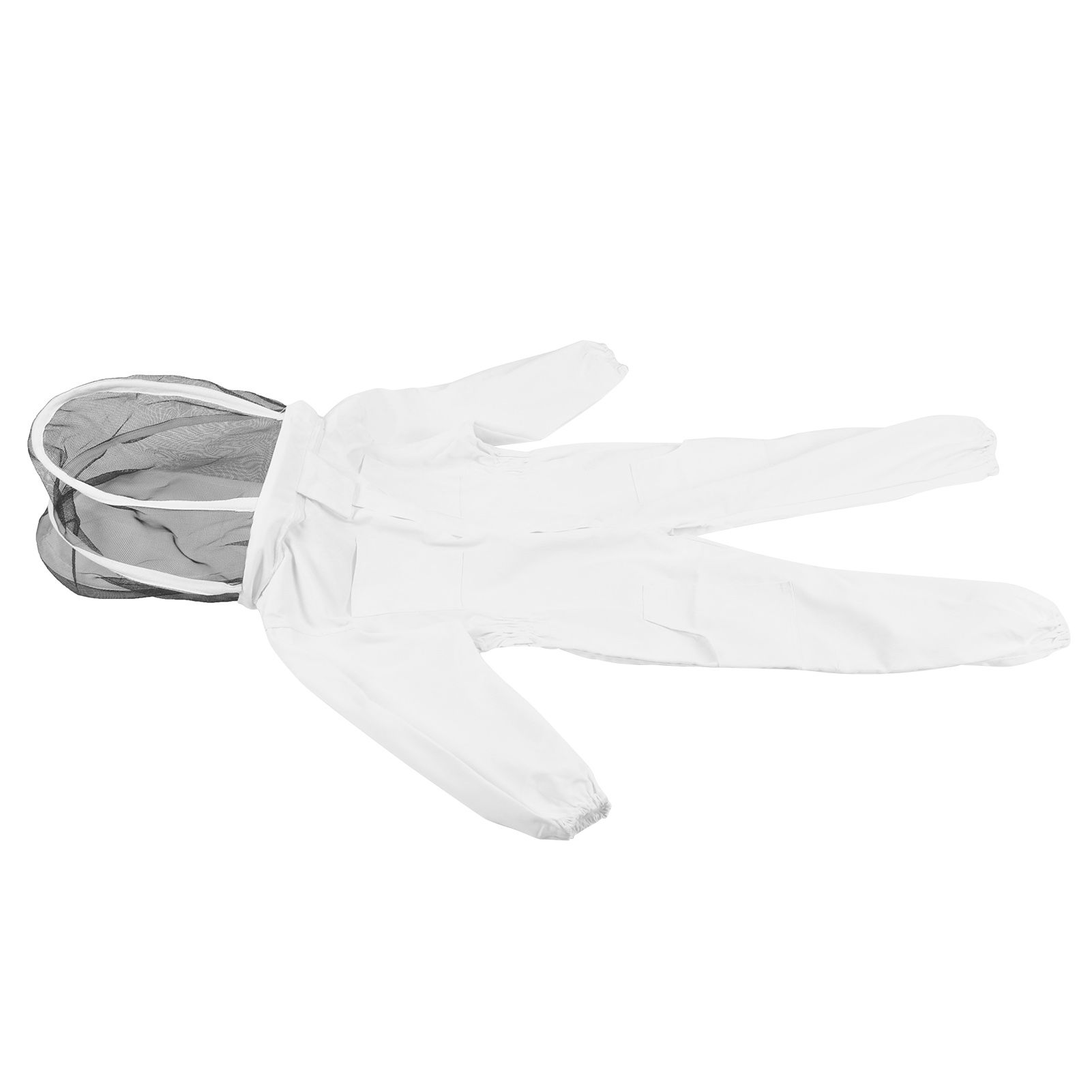 One Piece Beekeeping Suit with Veil Hood Children kids Beekeeping Protective Clothes(White M) — image 2