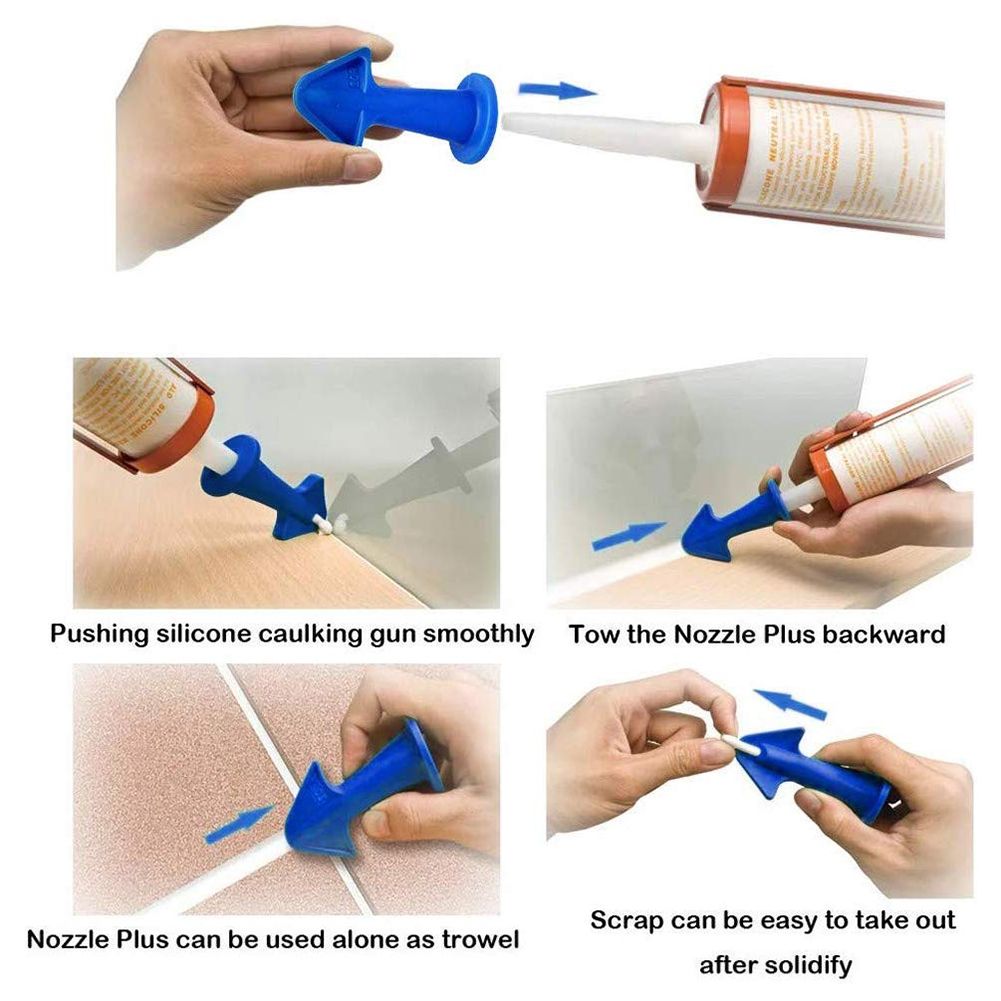 4 pcs Caulking Tool Sealant Finishing Tools Rubber Caulking Finisher Nozzle for Kitchen Bathroom Window Tiles Bricks โ image 6