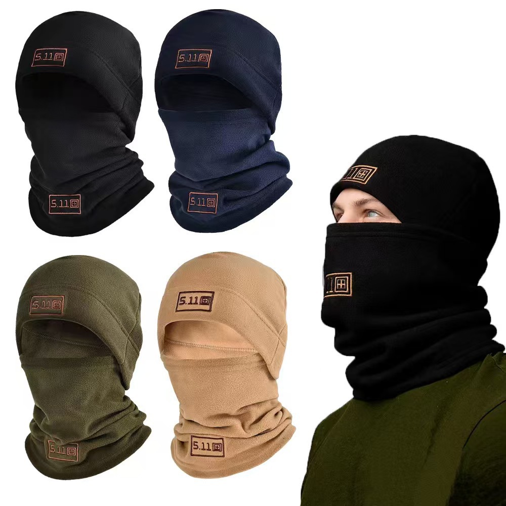 Ruins Green Outdoor Thermal Fleece Balaclava - Windproof Cycling Hat & Neck Warmer for Winter Sports - Thickened Cold Weather Face Mask Hood โ image 3