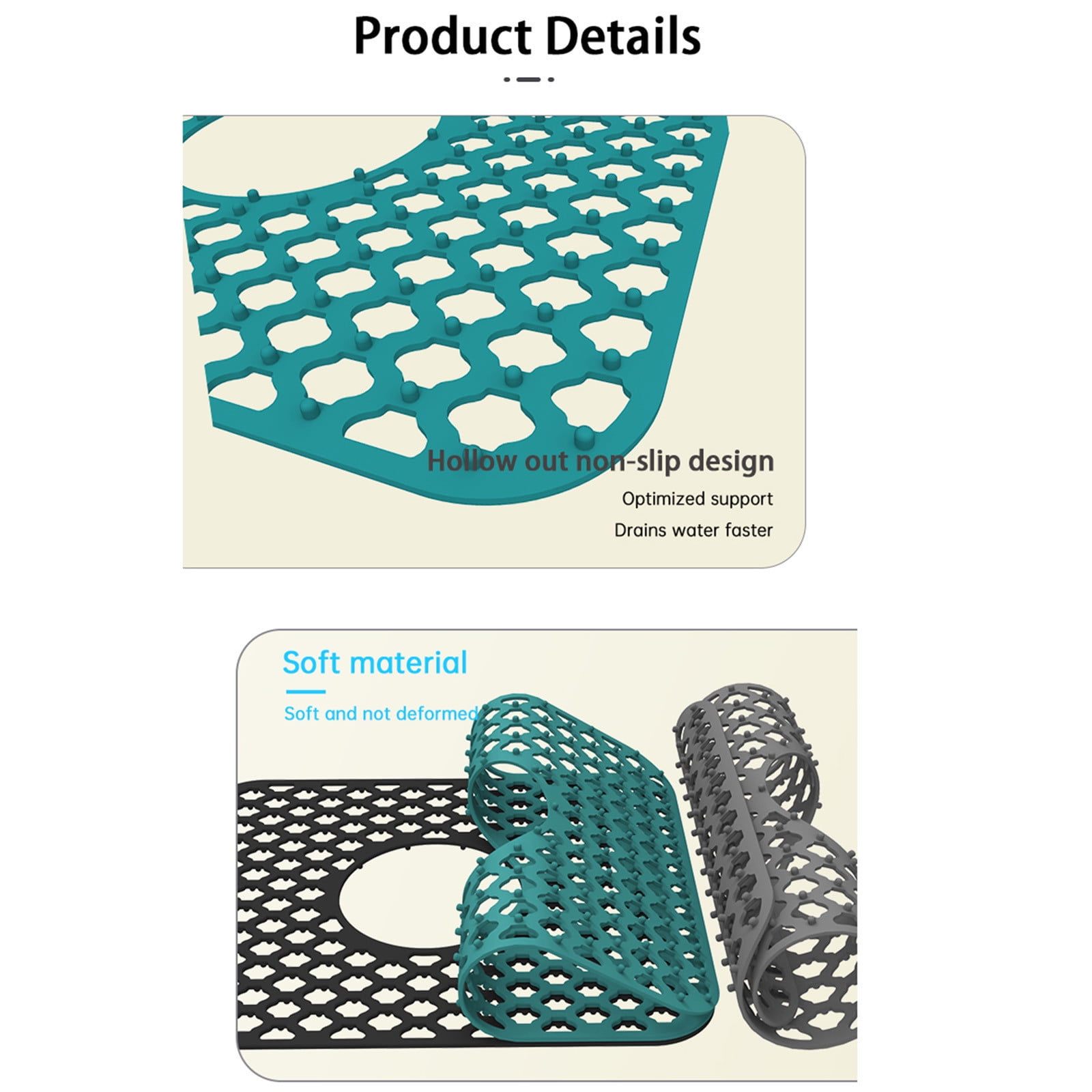 Sink Protectors for Kitchen Sink, Silicone Kitchen Sink Mat, 13.6" x 15.6" Sink Mat Protects Sink from Stains, Damage, Scratches, Dishwasher Safe Sink Grids โ image 6