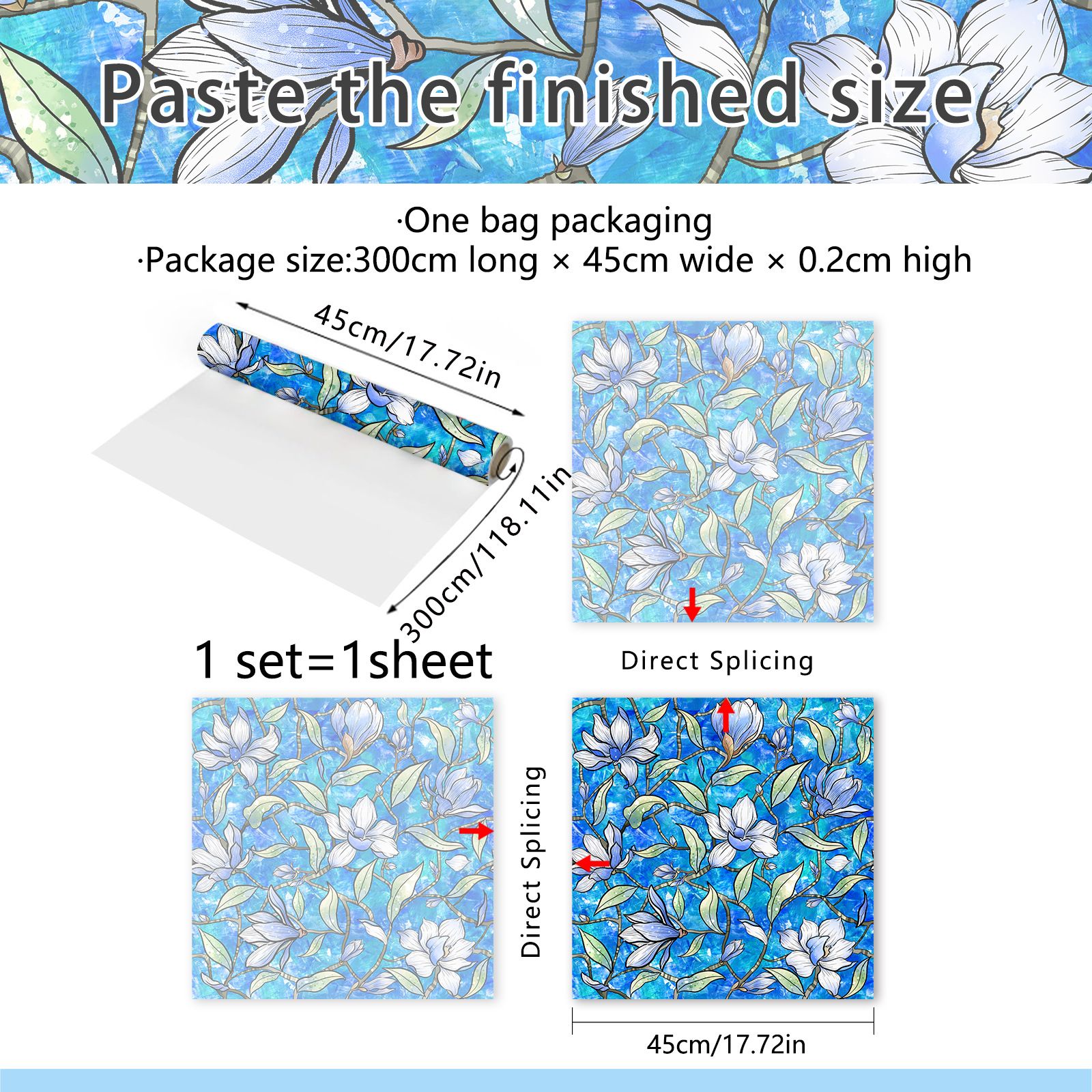 Static Cling Decorative Window Film with Installation Tools Non Window Film for Bathroom Shower Door Heat Cotrol Anti UV ā image 5