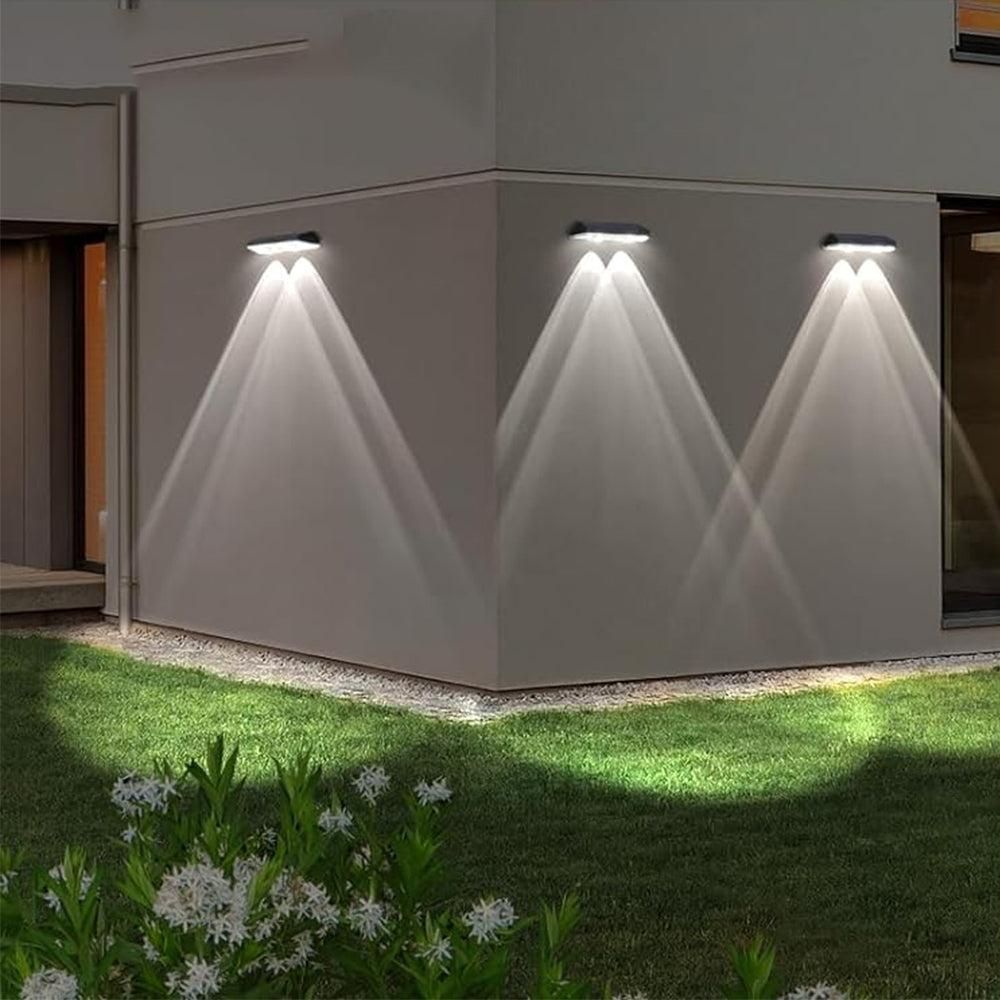 2Pcs Solar Fence Wall Lights Outdoor Deck Lights Step Light Garden Decor — image 3