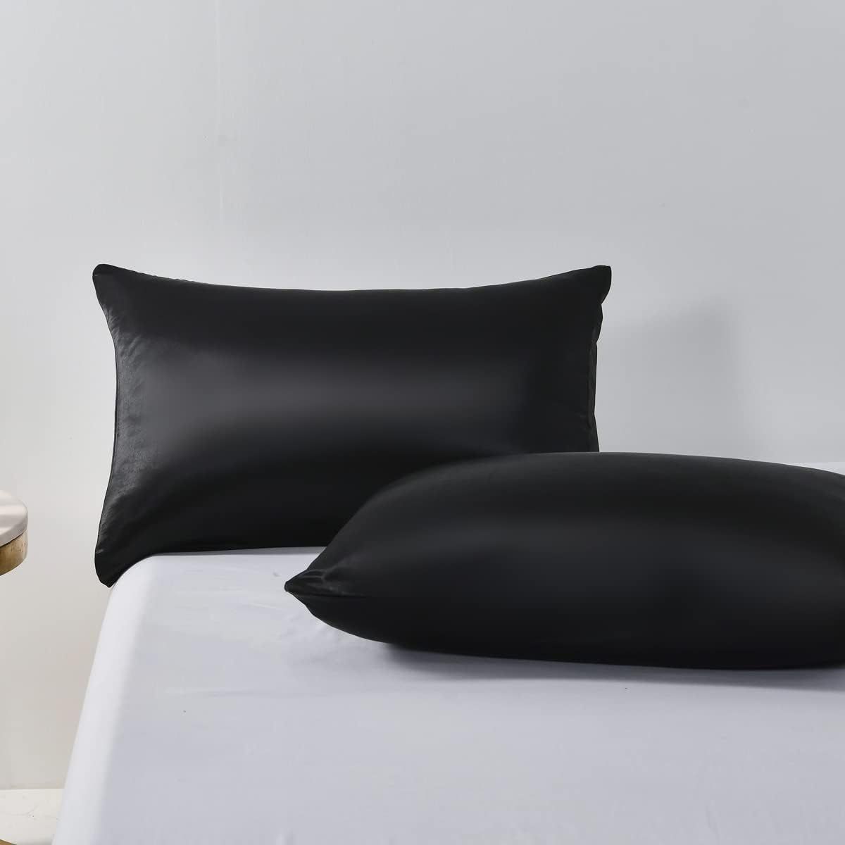 Satin Quilt cover Set Hotel 3 Pieces Quilt cover with Pillowcase, Art Silk Bedding Set-Luxury Soft Silky pillowcase for Hair and Skin, Similar to Silk — image 3
