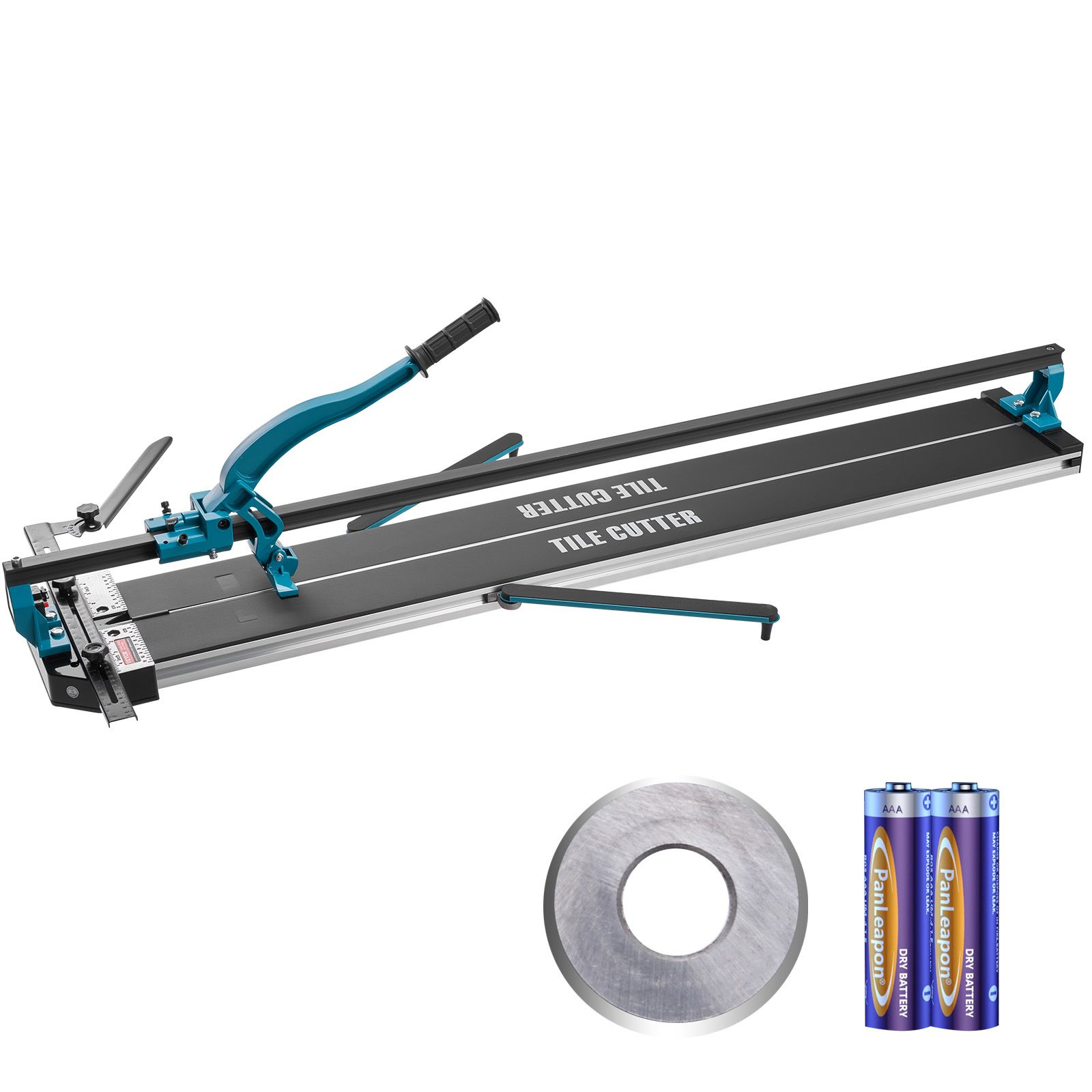 Manual Tile Cutter, 1200mm, Porcelain Ceramic Tile Cutter with Tungsten Carbide Cutting Wheel, Infrared Positioning, Anti-Skid Feet, Durable Rails for