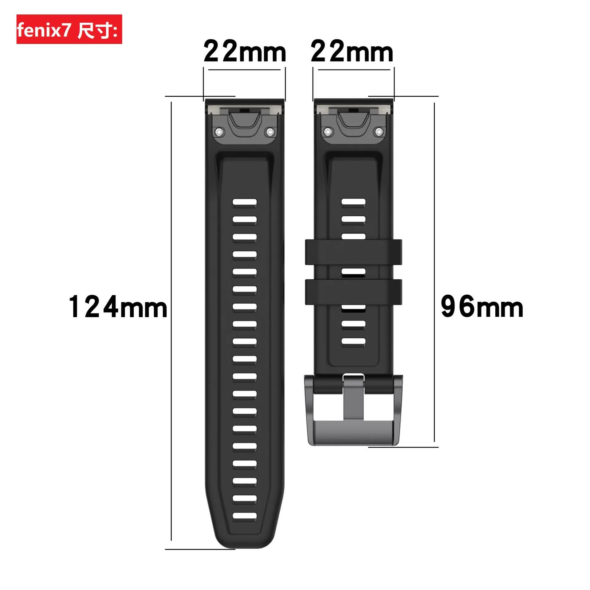 26mm Silicone Strap for Garmin fenix 7X 7 7S 6X 6 Pro 6S 5 5X Plus Smartwatch Bracelet for Garmin Descent mk2i mk3 51mm 13 Garmin Fenix 6X PRO โ image 5