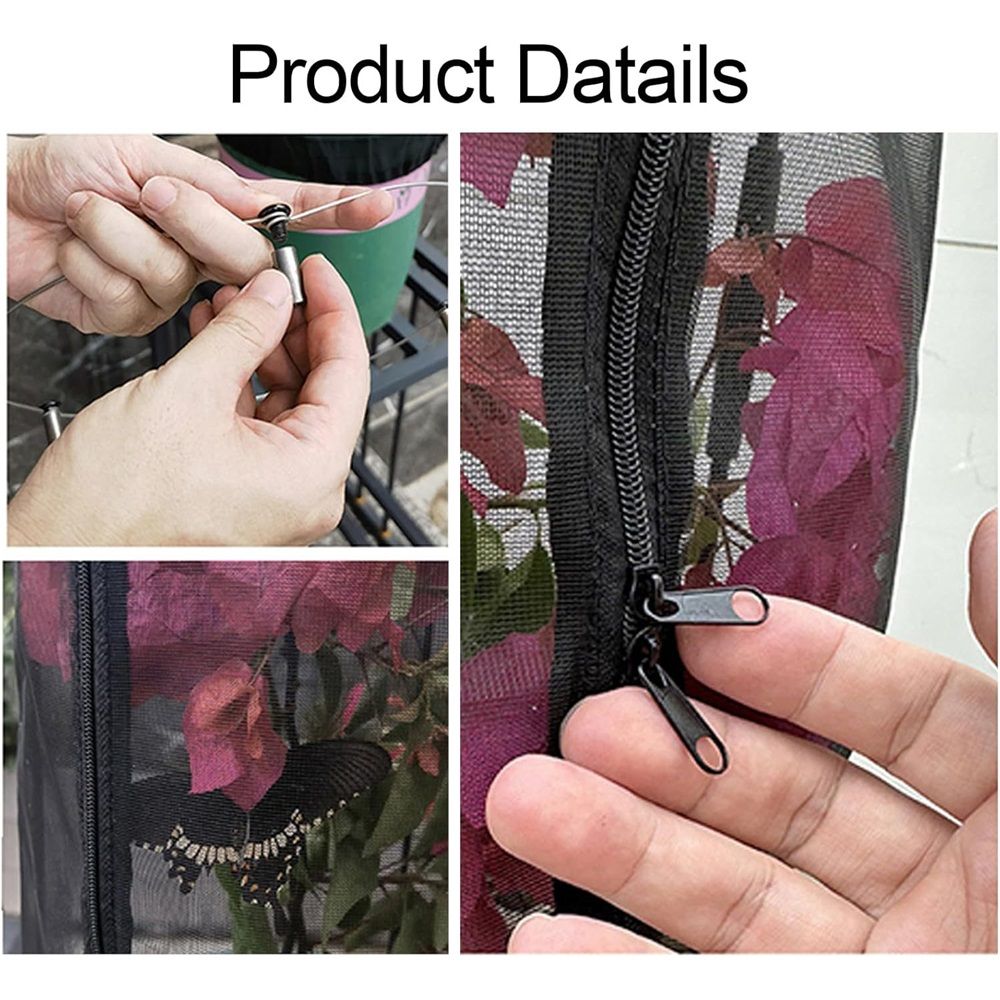 2 Pcs Fruit Tree Netting with Zipper, 25 × 50cm Insect & Bird Netting for Garden Protection, Ultra-Fine Mesh Garden Netting Pest Barrier, Bush Netting — image 5
