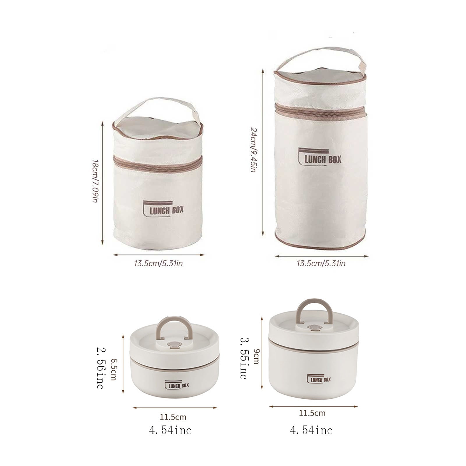 Thermo Food Jar for Hot Food Adults Soup Thermo Lunch Containers Wide Mouth Vacuum Insulated Stainless Steel Leakproof, Brown, 11.4 x 6.6 cm โ image 3