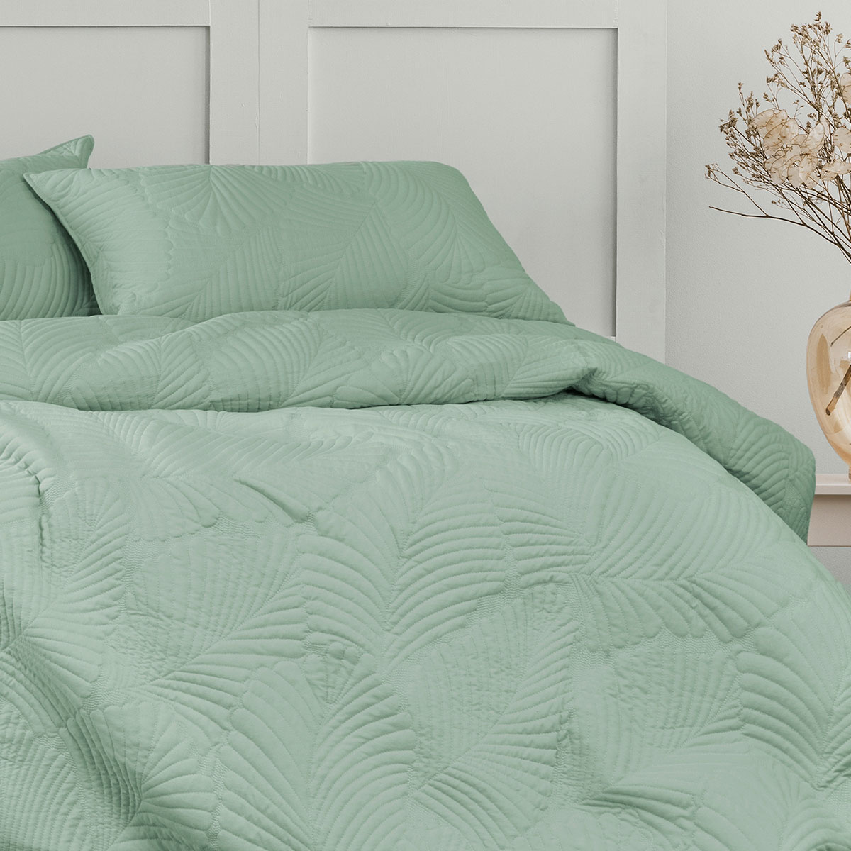 Ardor Molly Palm Green Quilted Quilt Cover Set King — image 3