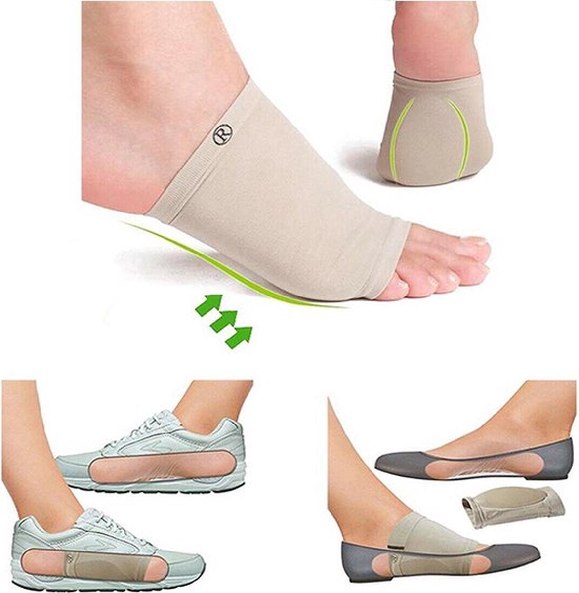 Insoles for Flat Feet Insoles | Midfoot Cushion | Arch Supports | 1 Pair | Beige — image 5
