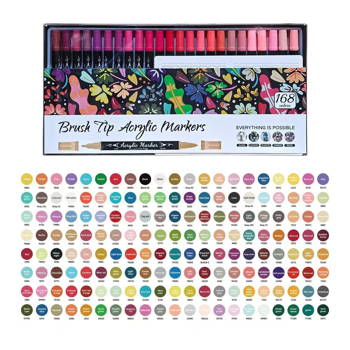 12/24/36/48/80/100/120/168colors Double-Headed Art Markers Sketching Pens Chisel Tip Markers present - Multi-color - Size 24 colors — image 4