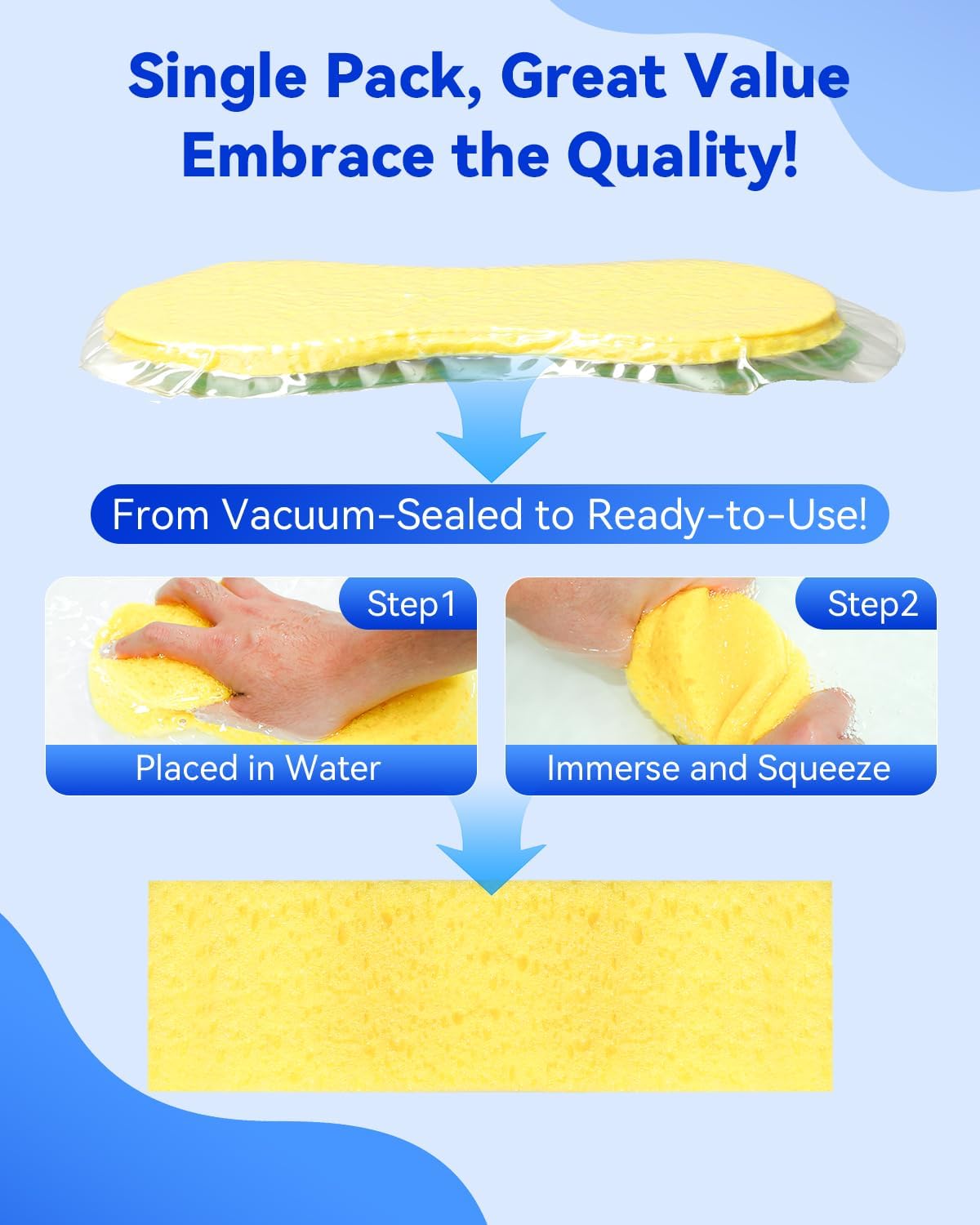 1 Piece Yellow Soft Sponge Large Car Cleaning Sponge Multifunctional Cleaning Sponge Easy to Use Thickened Foam Rubber Large Boat Shaped Sponge Suitable for — image 3