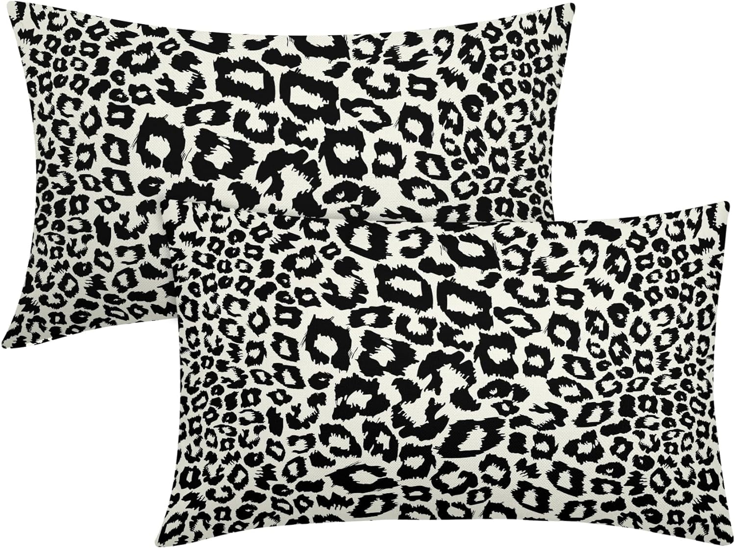 Lime Green White Leopard Print Pillow Covers 18x18 Inch Set of 2 Cheetah Animal Spots Decorative Throw Pillows For Couch Farmhouse Chinoiserie Pillow Cases