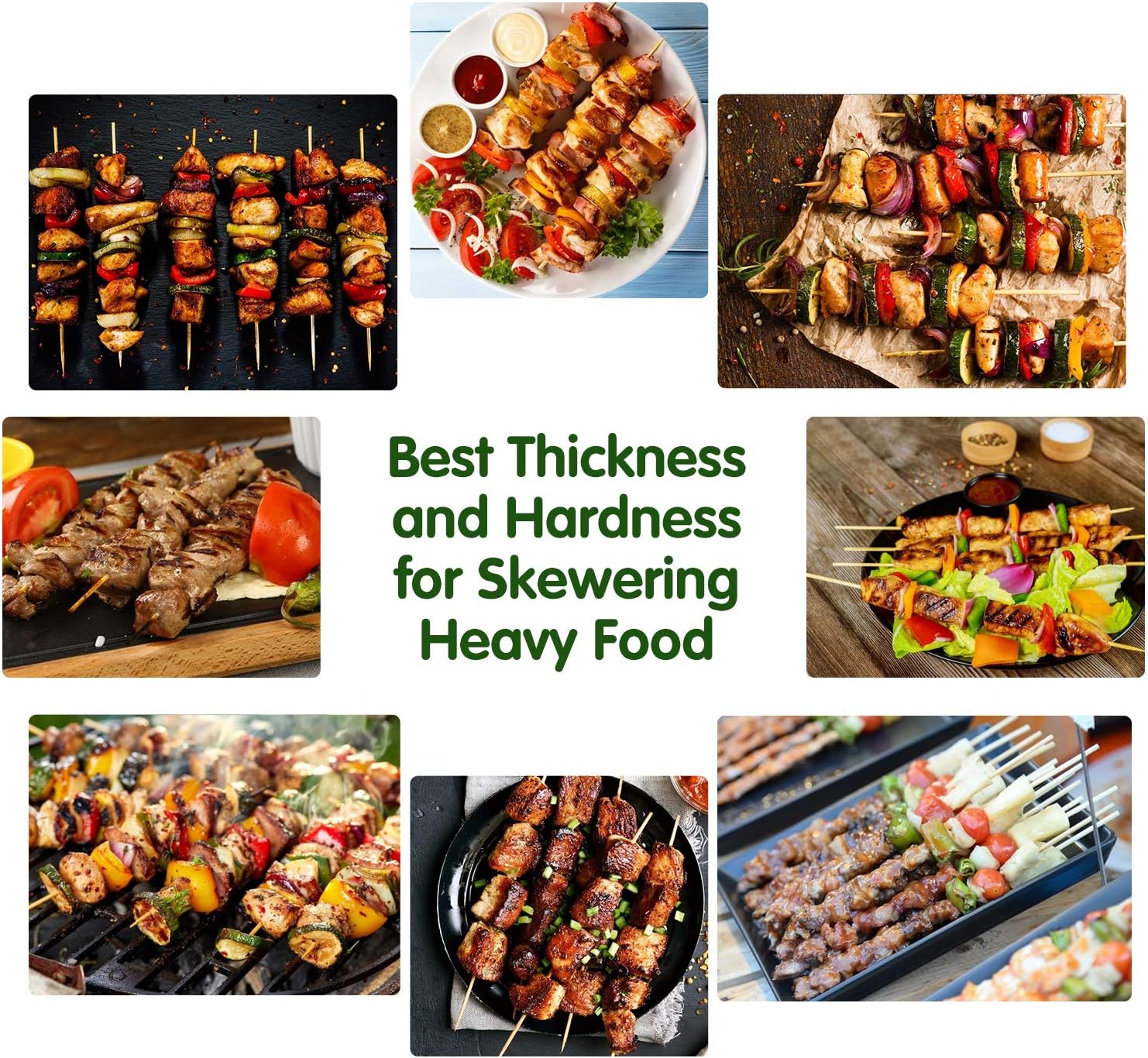 Satay skewers - Bamboo skewers - BBQ skewers - Barbecue - Grill skewers - Marshmallow sticks - Shaslick - Yakitori - Kebab - Fruit skewers - Kitchen utensils — image 5
