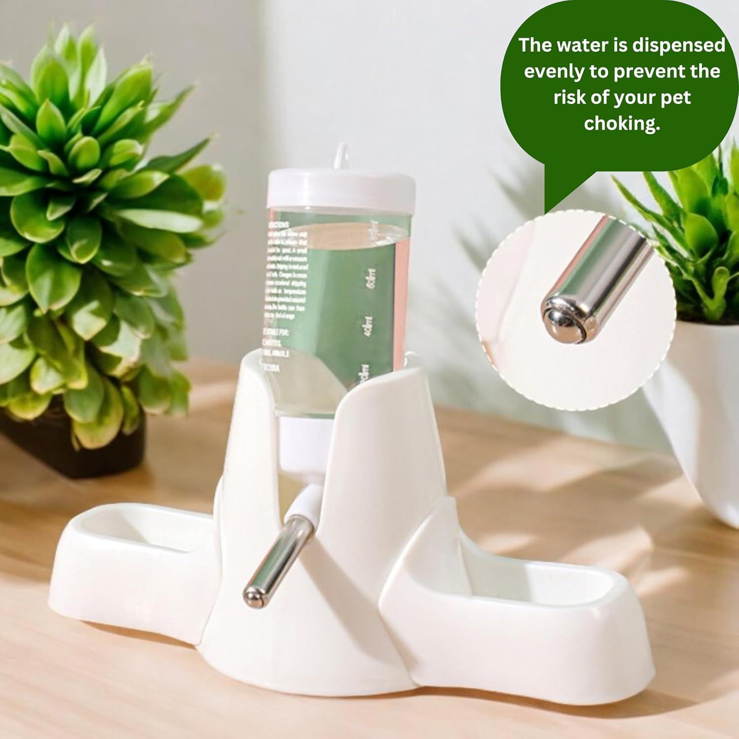 1 Piece Hamster Water Bottle 3 in 1 with Food Bowl, 80 ml โ image 2