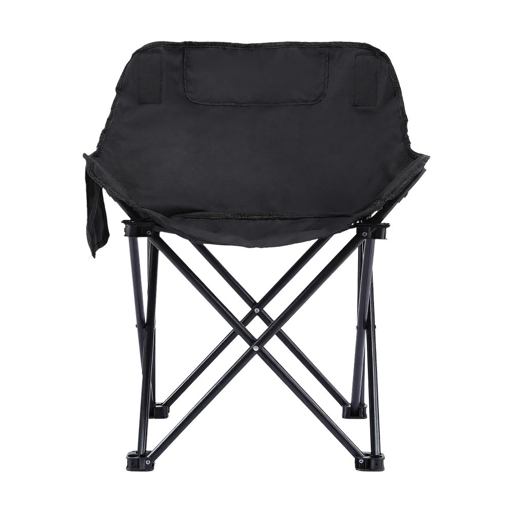 Weisshorn Folding Camping Moon Chair Portable Seat Weight Capacity 120KG Black — image 3