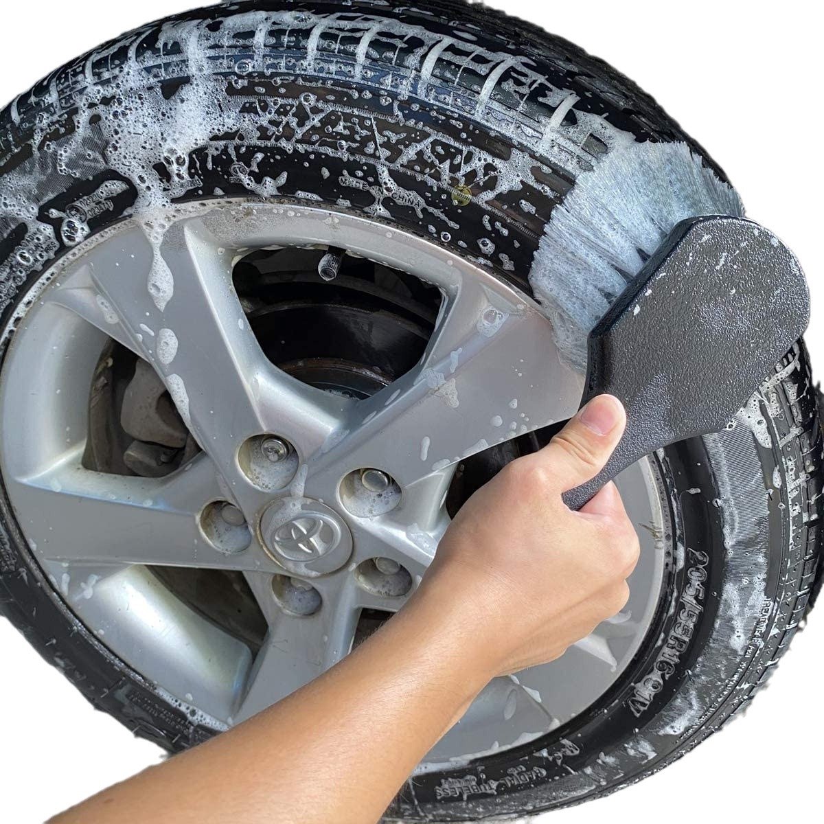 Tire brush - rim brush - Tire polish - Rim brush - Rim cleaner - Exterior Wheel Brush Tire Cleaner - black - Brush with short handle - PP - 215 ร 55 โ image 4