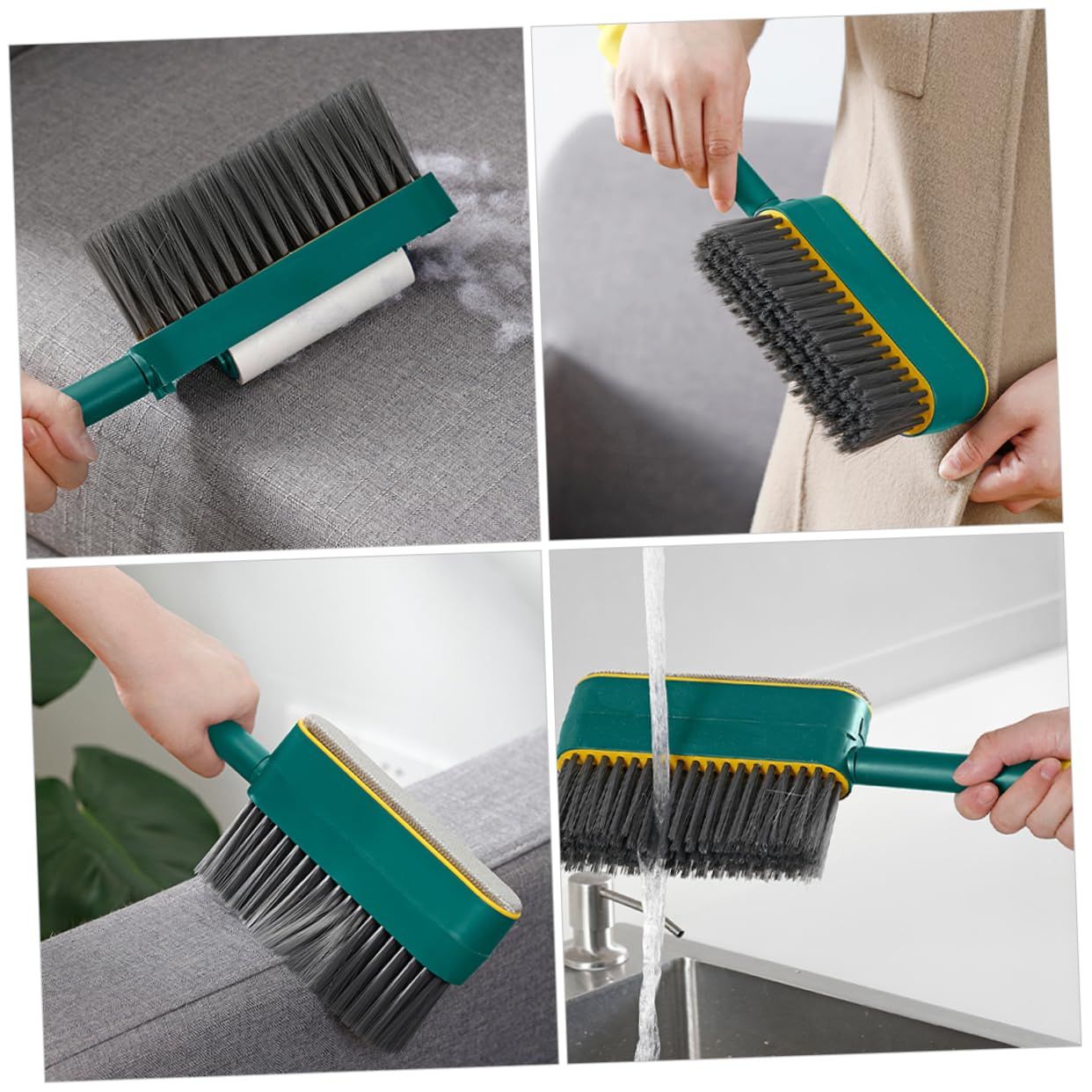 Household Dust Cleaning Brush Duster Handheld Broom Hand Brooms Kitchen Soft Rubber Clean Household Brush Cleaning Brush — image 5