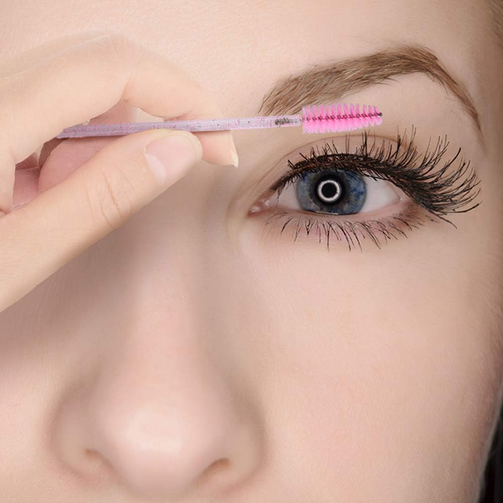 Lash Brush - 100 pieces - Disposable Lash Brush - For Eyelash Extensions - Pink - Crystal Mascara Stick - Applicator — image 5