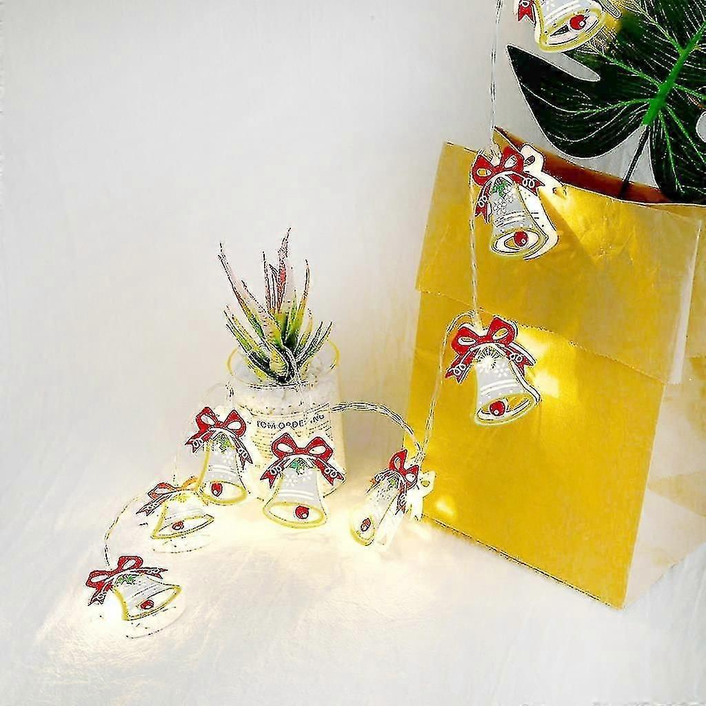 Colorful Bell LED String Lights, 10 LEDs, Battery Powered Christmas Decor — image 4