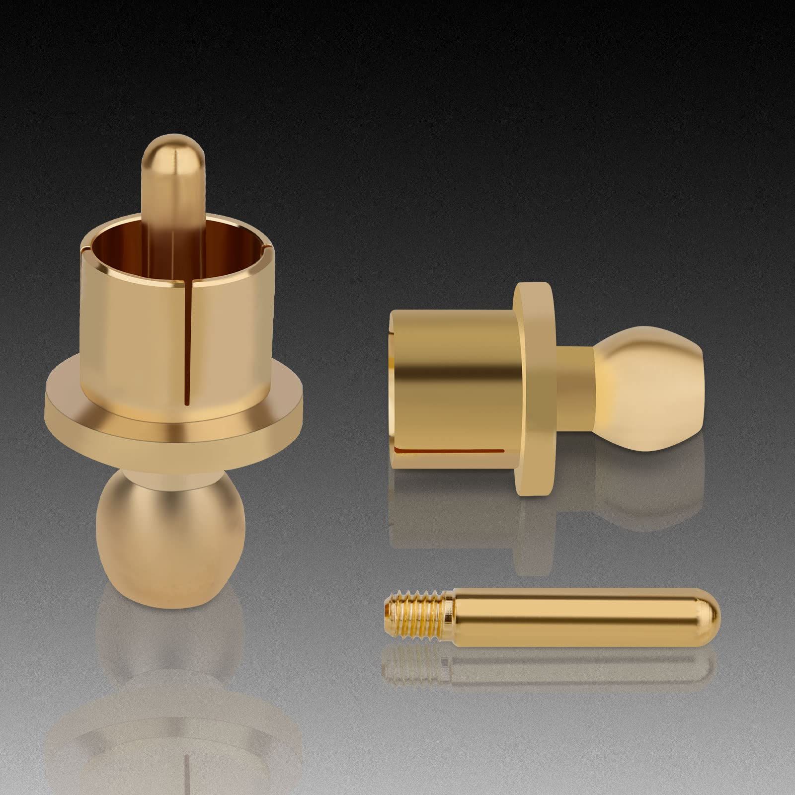 RCA Male Plugs RCA Dust Caps, 8Pcs, Detachable Center Pin Noise Stopper Dust Proof Protectors (Gold Plated) — image 2