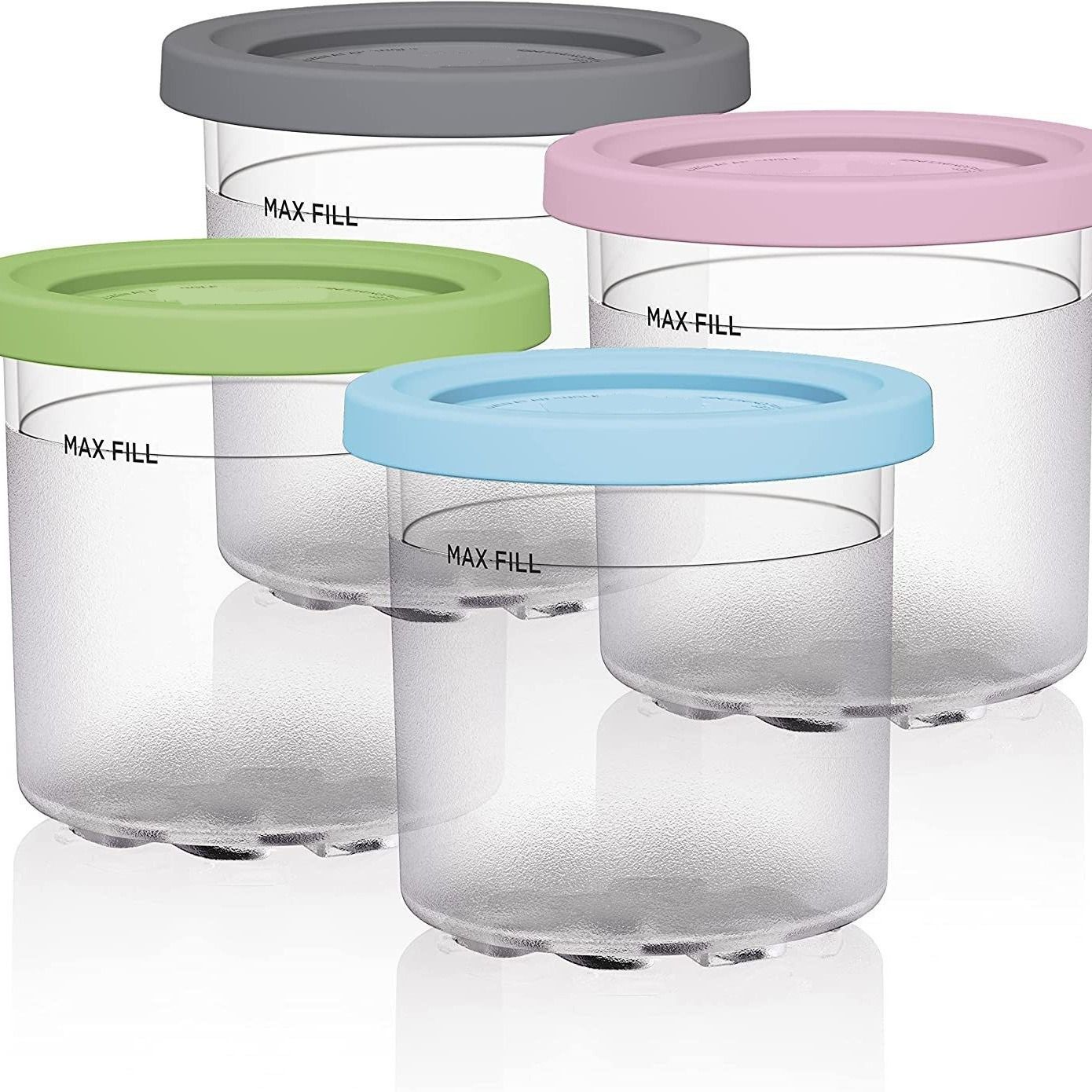 Containers Replacement for Pints and Lids - 4 Pack 16oz, Compatible with Series Ice Cream Maker, Dishwasher Safe — image 5