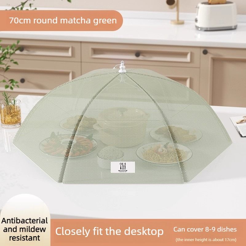 Foldable Mosquito-Proof Food Cover, Household Fly Screen, Fine-Mesh Breathable Dining Table Cover - Round