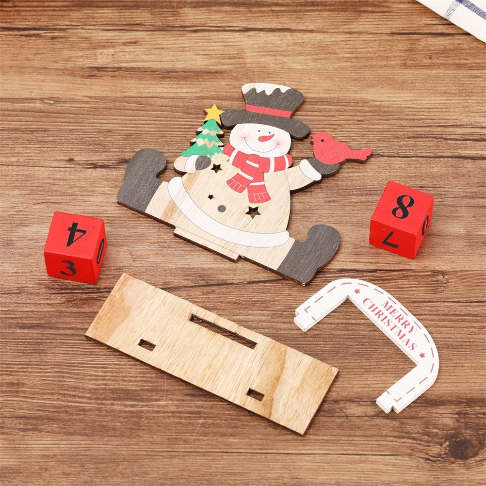 Christmas Countdown Calendar Santa Claus Snowman Elk Calendar Cartoon Advent Calendar DIY Craft for New Year Party Decor โ image 4