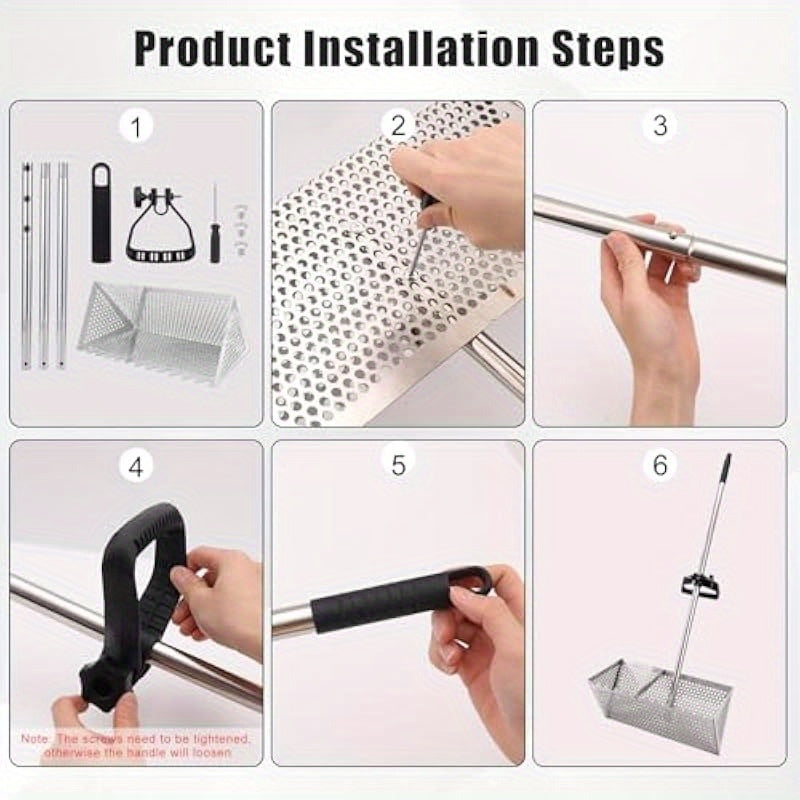 Adjustable Metal Beach Sifter Rake Tool — image 2