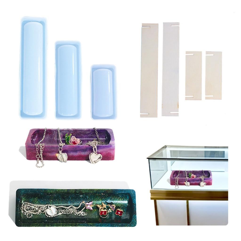 Long Strip Shape Tray Silicone Mold DIY Craft Dish Epoxy Resin Molds Jewelry Trinket Plate Ring Holder Mold Durable โ image 4