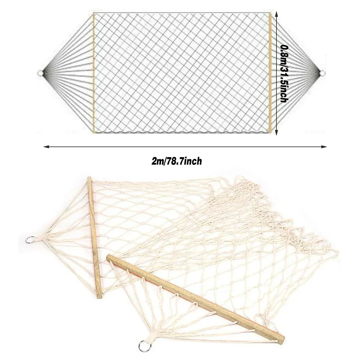 Camping Hammock Swing Bed Outdoor Indoor Rope Hammock Hanging Swing Chair โ image 3
