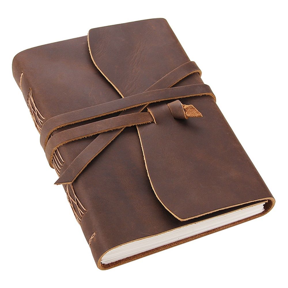 Brown Notebook Journal - Leather Journals for Writing Small Size Diary 10.5*13cm, Notepad For Women and Man, Gifts,Work,Travel