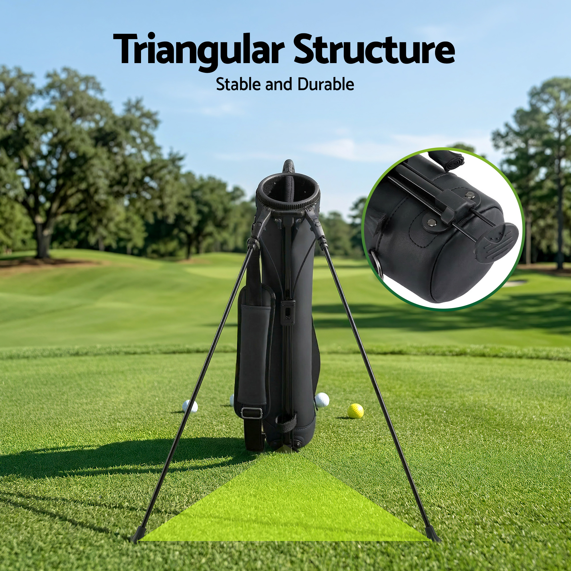 Everfit Golf Stand Bag Lightweight Sunday Pitch And Putt Bag Black — image 5