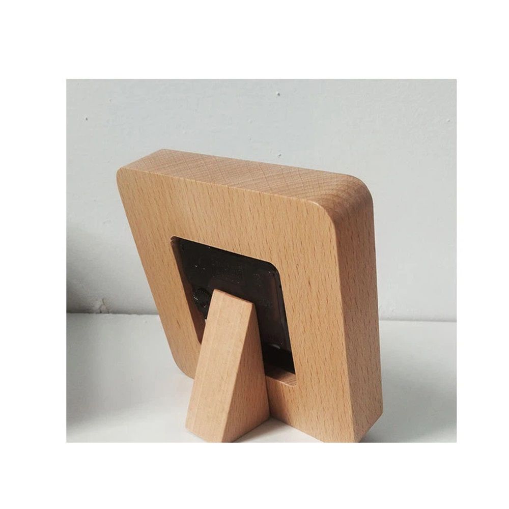 Wooden Desk Clock, Small Analog Clock Desktop Decoration, Modern Desk and Shelf Clock, Silent Non-Ticking Battery Operated Table Clock, Mantel Clock for — image 4