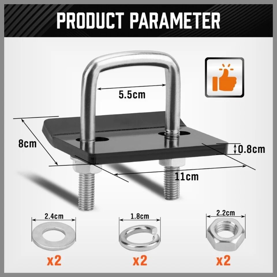 Anti-Rattle Stabilizer Hitch Tightener Bracket Tongue Tow Bar Caravan Trailer — image 2