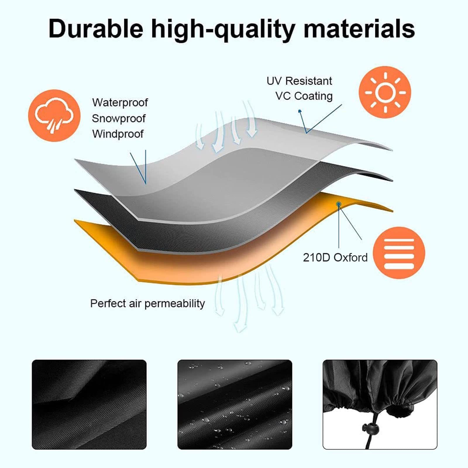 Circular standing courtyard heater cover, brazier cover, garden lawn bracket, durable standing windproof heater cover — image 3