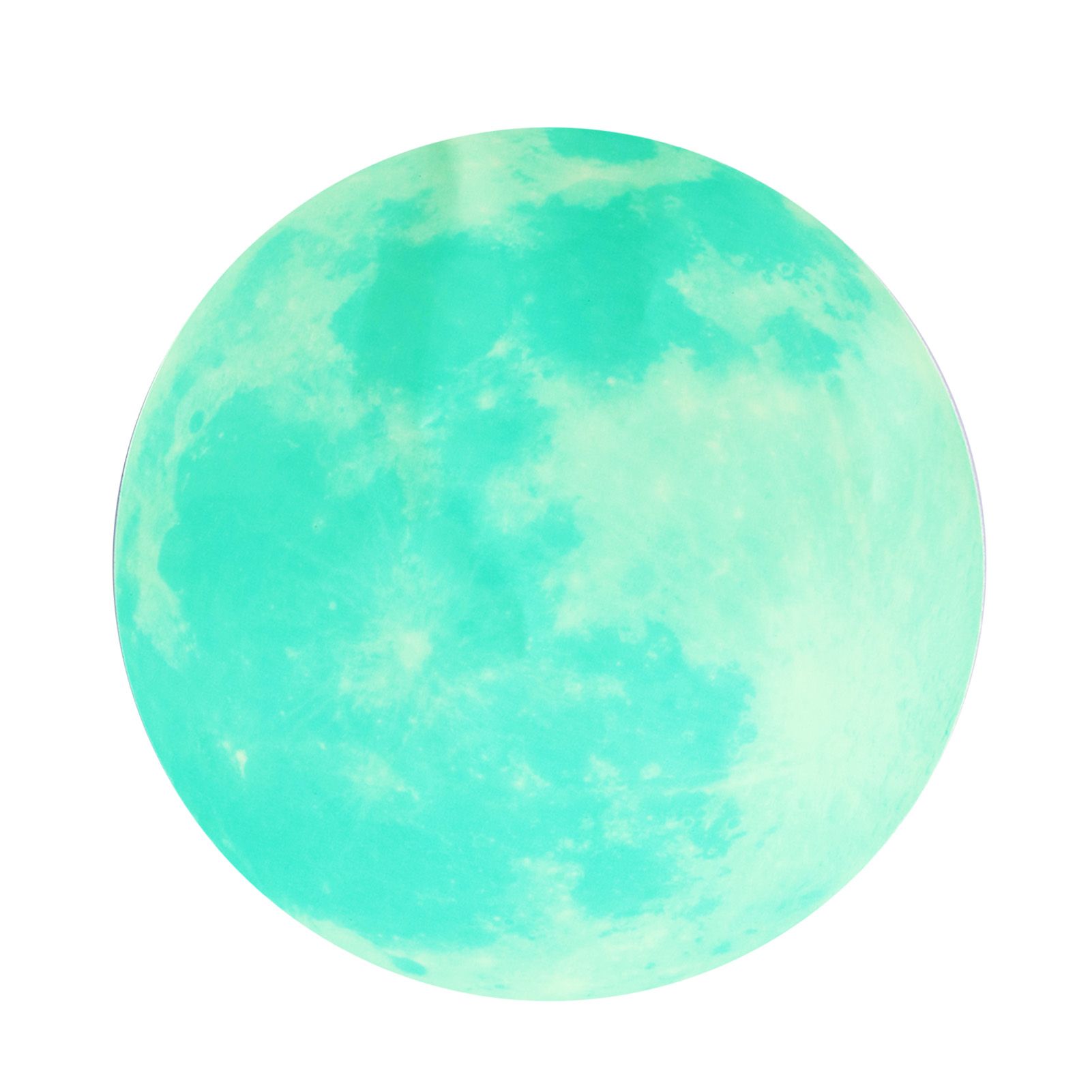 Cyan Green Light Moon Design Fluorescent Wall Sticker Self Adhesive Decorative Sticker Decal — image 5