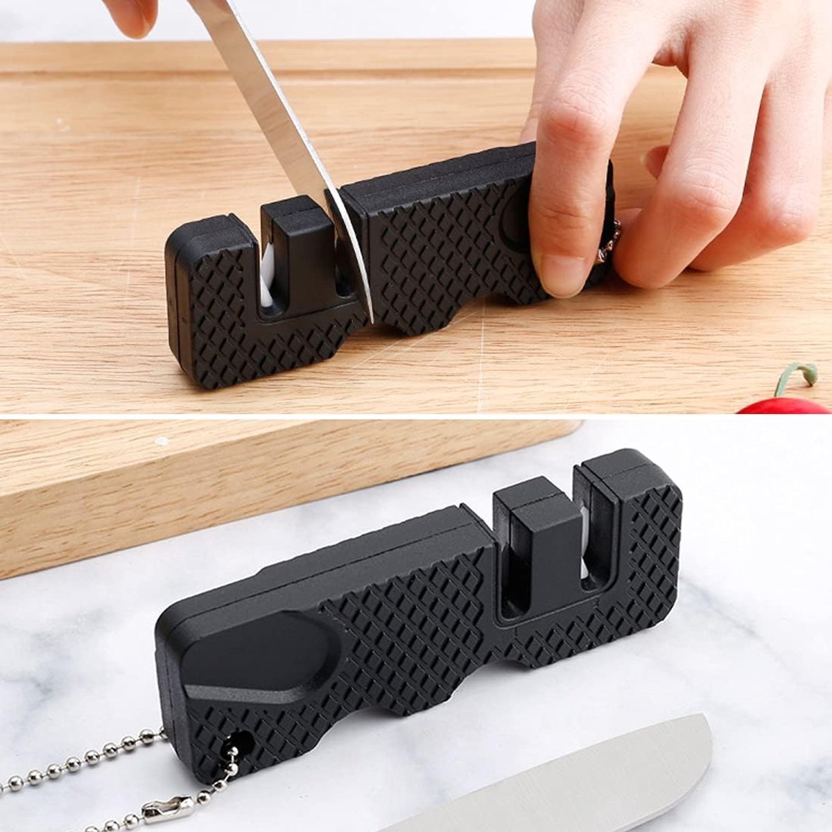 Knife Sharpener-Honing Steel - 2-pack mini Anti-Slip Sharpening Stones for Outdoor Tools, Kitchen, Multifunctional Portable Mini Sharpening Stones - Perfect — image 3