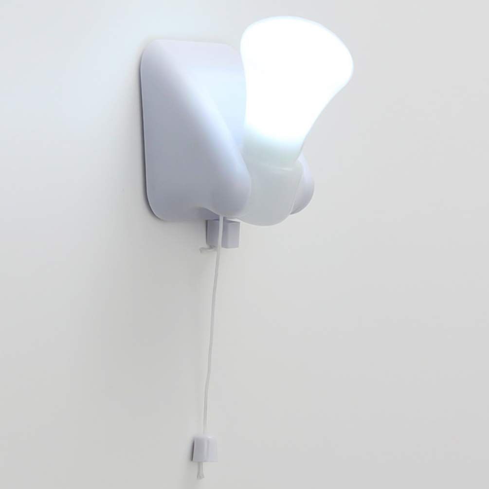Portable Pull Wall Light Lamp Battery Powered LED Closet Light with Pull Chain 2W Pull Chain Indoor Cord Light Bulb Fixture Self — image 2
