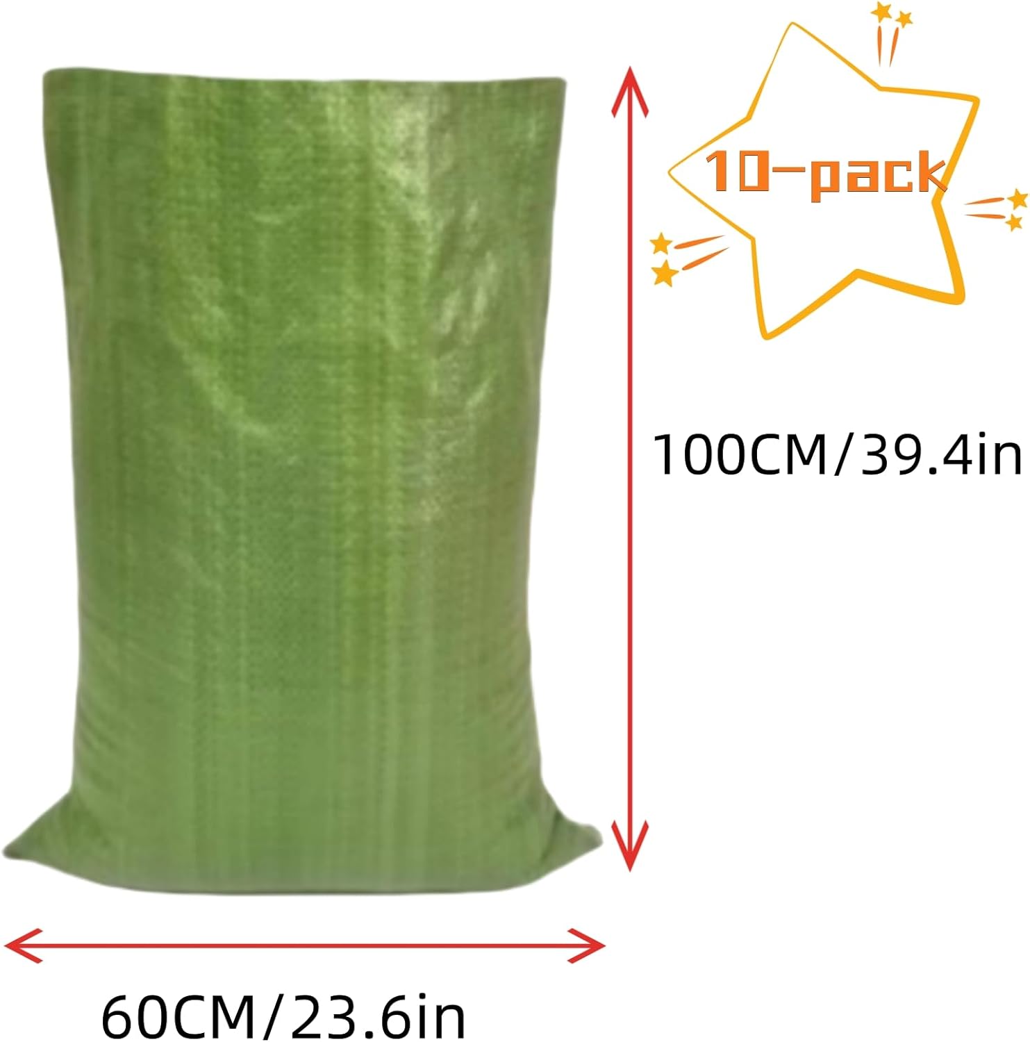 10PCS Potato Sack Race Bags,Large Seed Sack 60x 100cm Large Outdoor Lawn Game Bags for Adults and Children Birthdays, Yard，Game Parties, BBQs, Picnics，Storage — image 2